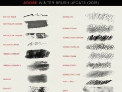 Adobe 2019冬季笔刷系列winter brush