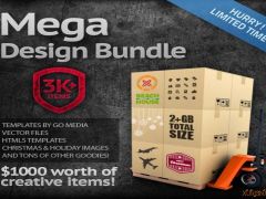 3,000件设计元素素材合集MEGA Design Bundle