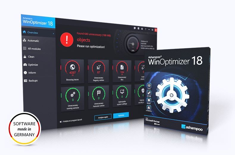 全面Windows系统优化软件Ashampoo®  WinOptimizer 25.00.14中文多语版