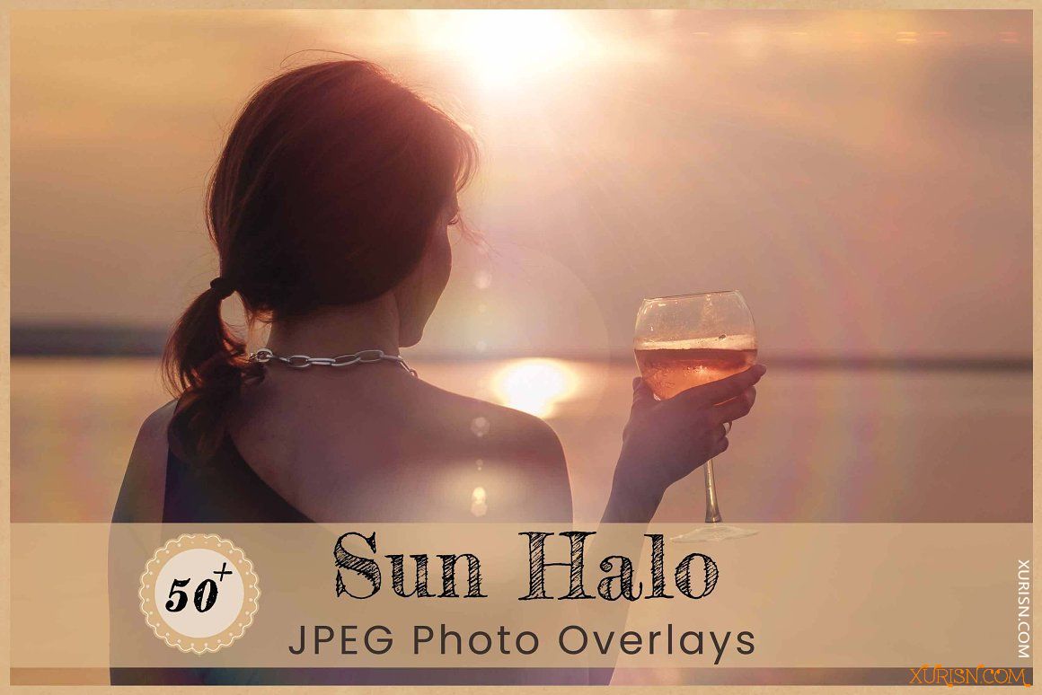 平面素材-53张高清太阳光晕照片叠加背景素材Sun Halo Photo Overlays Backdrops(3)