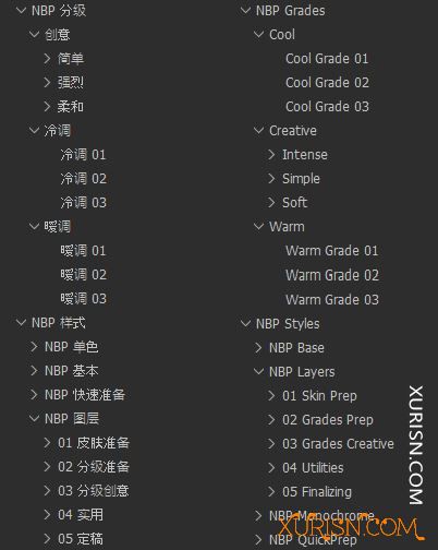 动作预设-Capture One NBP 样式预设集：工作流+颜色分级 中英文版(4)