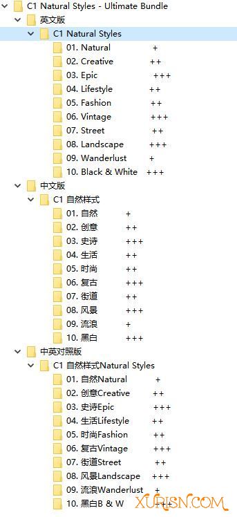 动作预设-c1naturalstyles 10套 Capture One 终极样式预设包 中英文版(4)