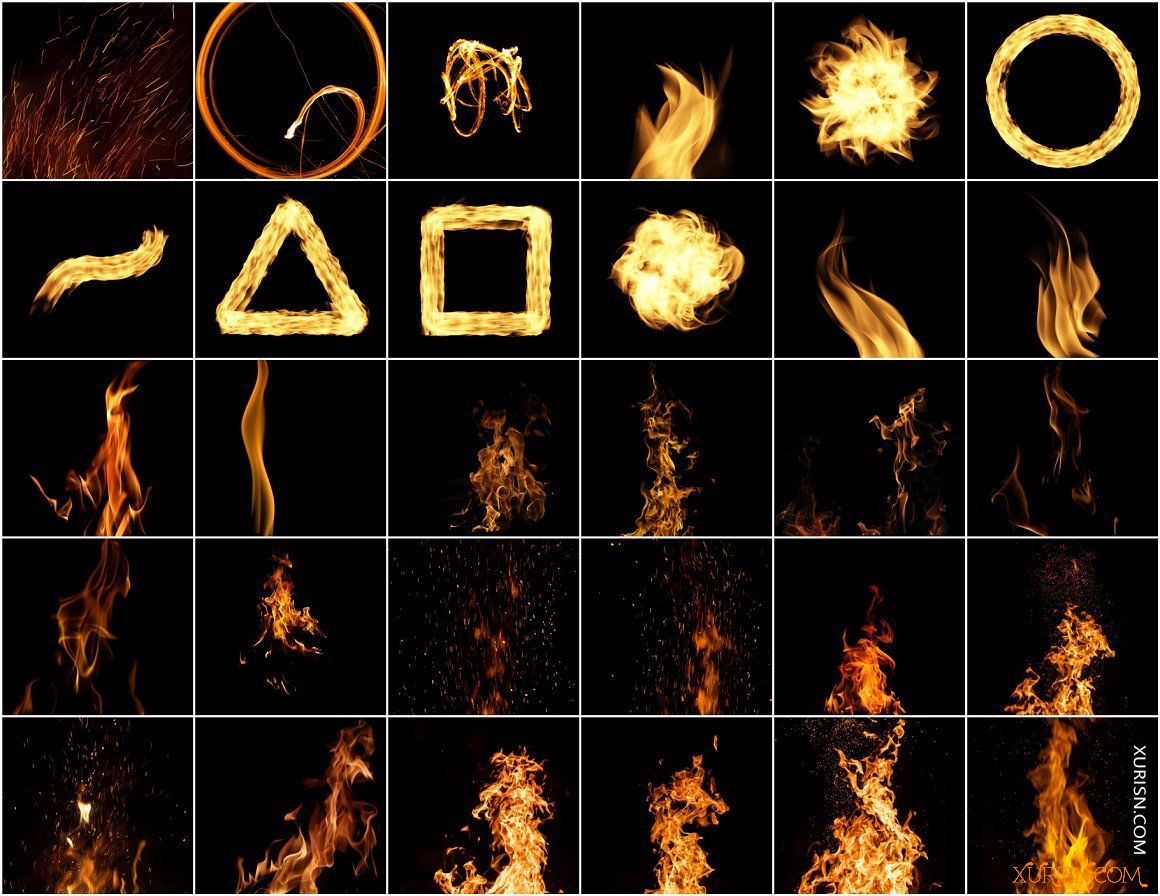 平面素材-60张5K高清火焰燃烧效果图片叠加素材(10)