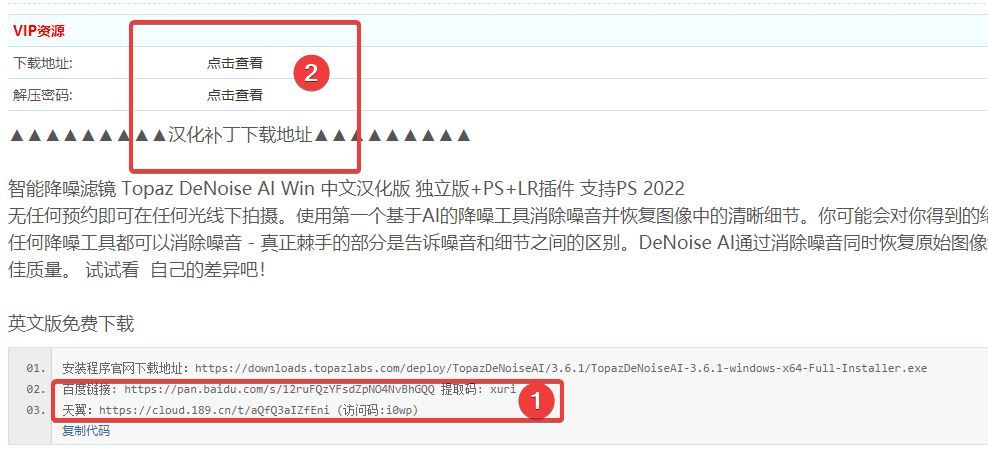 VIP资源-智能降噪滤镜 Topaz DeNoise AI 3.7.2 Win 中文汉化版(1)