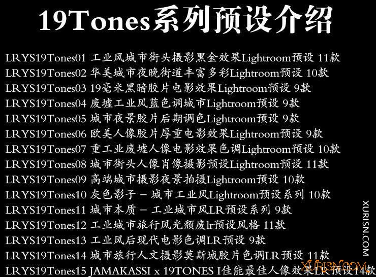 动作预设-19TONES16套LR预设人文工业胶片色调废墟重金Ins风格LIGHROOM预设(4)