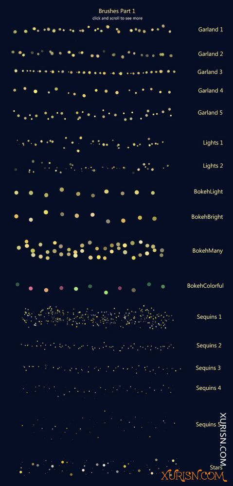 动作预设-30个魔法光效PS画笔Magic brushes -lights, bokeh, tinsel(7)