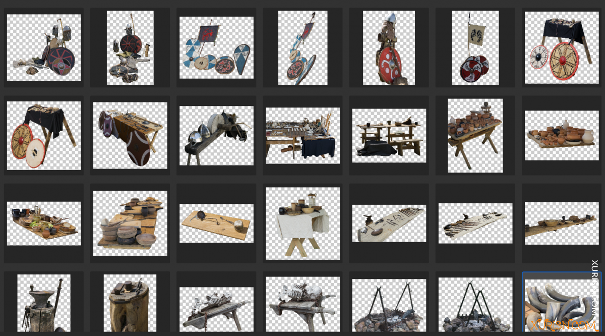 平面素材-中世纪元素 Medieval Props 免扣素材PNG [86P/906MB](4)