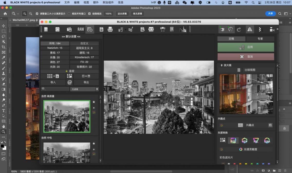 VIP资源-高级黑白修饰BLACK & WHITE projects professional v6.63for mac汉化版(2)