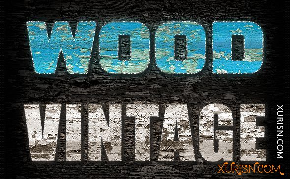 动作预设-12款复古木质风格PS样式12 Photoshop Vintage Wood Styles(4)