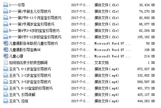 摄影教程-王庆飞-儿童摄影引导师技巧实战演练高清视频教程（3.4G）(2)