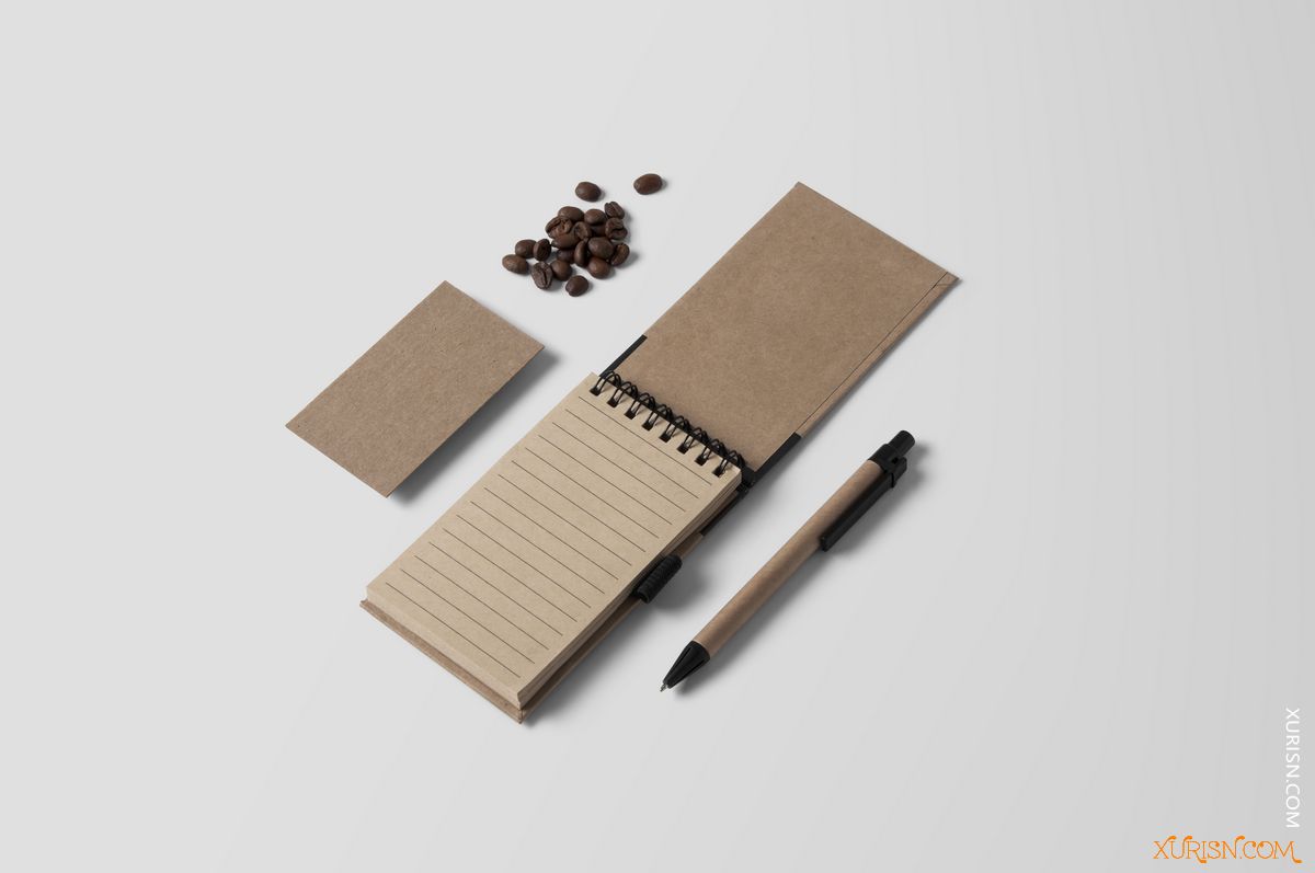 平面素材-高清咖啡品牌文具模型PSD样机素材Coffee Stationery Mockup(11)