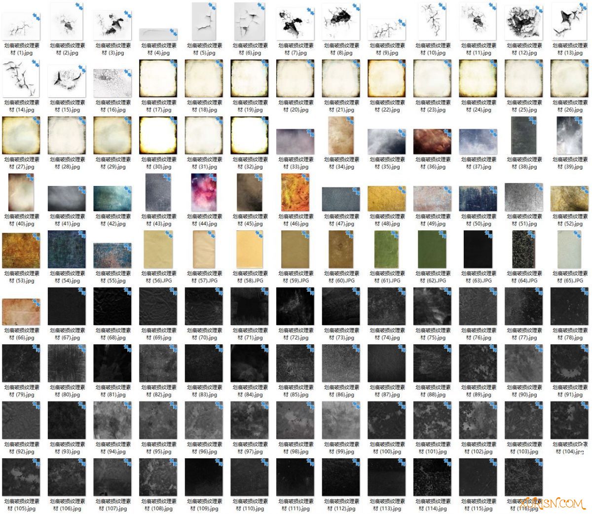平面素材-116张划痕破损纹理图片叠加素材(3)