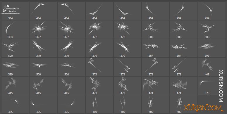 动作预设-46个光影射线效果photoshop笔刷(3)