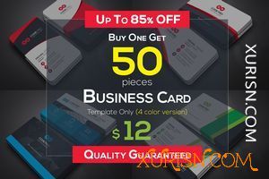 平面素材-50款商业名片模板PSD分层设计合集50 Business Cards Bundle(3)