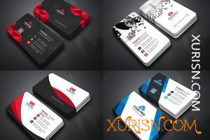 平面素材-50款商业名片模板PSD分层设计合集50 Business Cards Bundle(13)