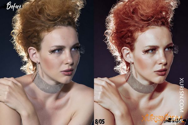 动作预设-14金发Photoshop动作,ACR和LUT预设Blonde Hair Actions, ACR and LUT Presets(7)