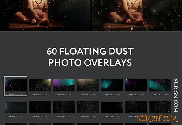 平面素材-60张高清浮尘飘尘图片叠加素材Floating Dust Photo Overlays(9)