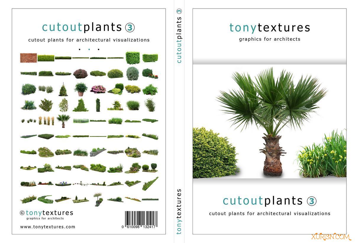 平面素材-320张高精度绿色植物树木PNG贴图素材TonyTextures – Cutout Plants(3)