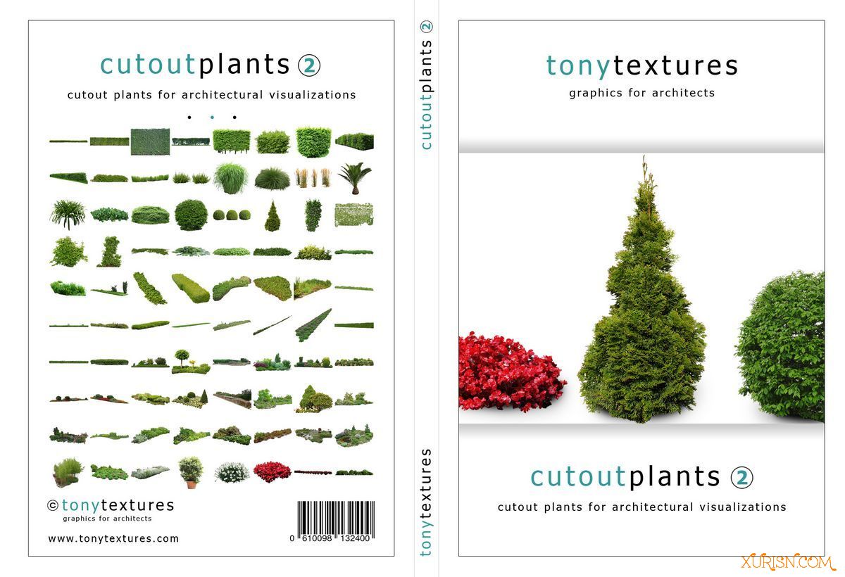 平面素材-320张高精度绿色植物树木PNG贴图素材TonyTextures – Cutout Plants(4)