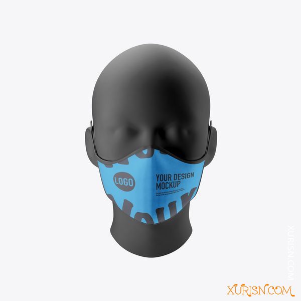 平面素材-2P 高清医用口罩样机PSD模板Medical face Mask mockup(3)