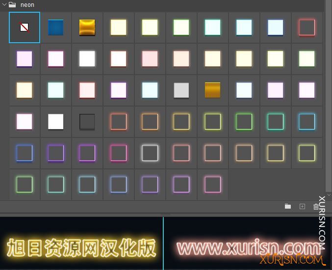 动作预设-56个霓虹效果PS文字图案图层样式集(1)