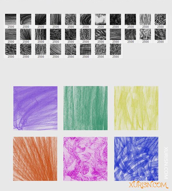 动作预设-30个粉笔纹理PS图章画笔笔刷合集Chalk Texture Photoshop Stamp Brushes(4)