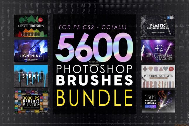 VIP资源-5600+ PS超大画笔笔刷包合集 Photoshop Brushes Mega Bundle （19.5 GB）(7)