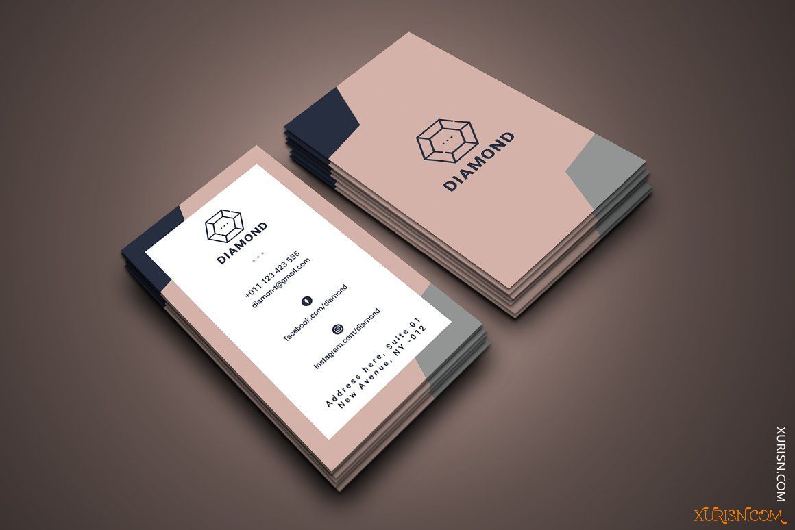 平面素材-100款商业名片卡片设计PSD模板合集100 Business Card Template Bundle(8)