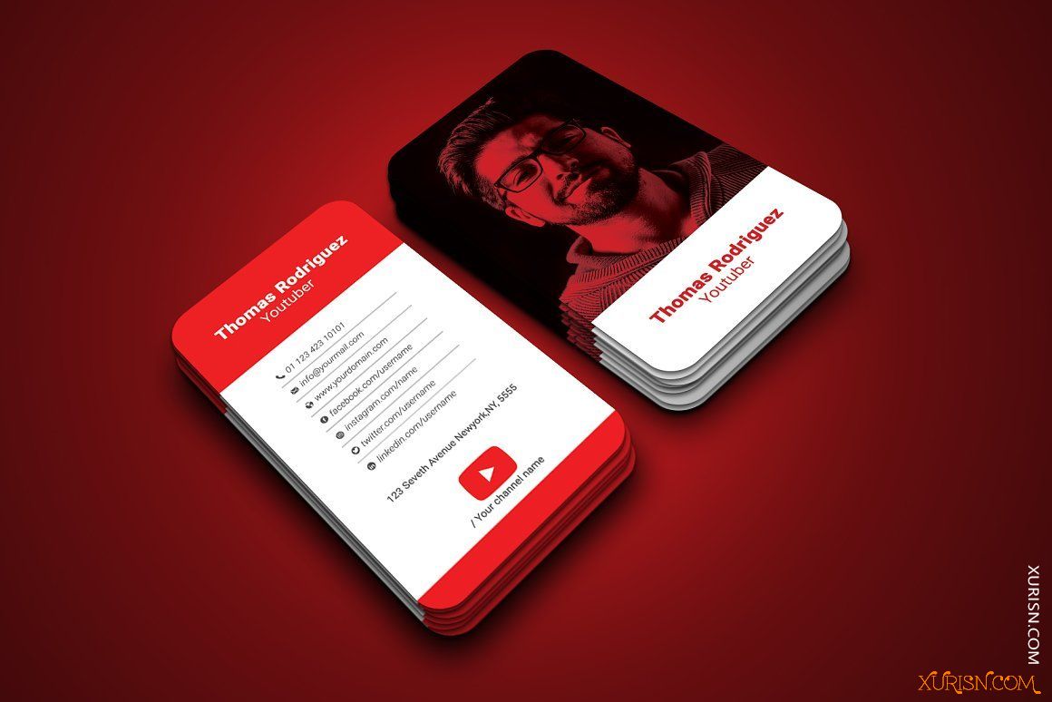 平面素材-100款商业名片卡片设计PSD模板合集100 Business Card Template Bundle(28)